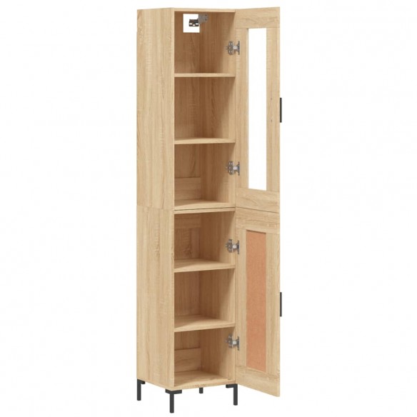 Buffet haut Chêne sonoma 34,5x34x180 cm Bois d'ingénierie