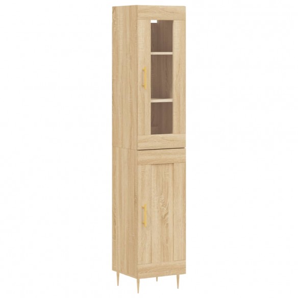 Buffet haut Chêne sonoma 34,5x34x180 cm Bois d'ingénierie