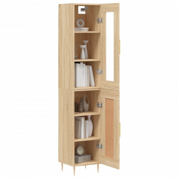 Buffet haut Chêne sonoma 34,5x34x180 cm Bois d'ingénierie