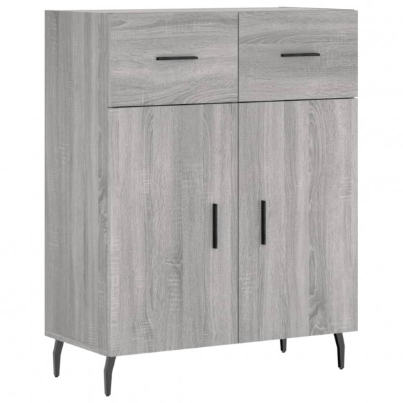 Buffet haut Sonoma gris 69,5x34x180 cm Bois d'ingénierie