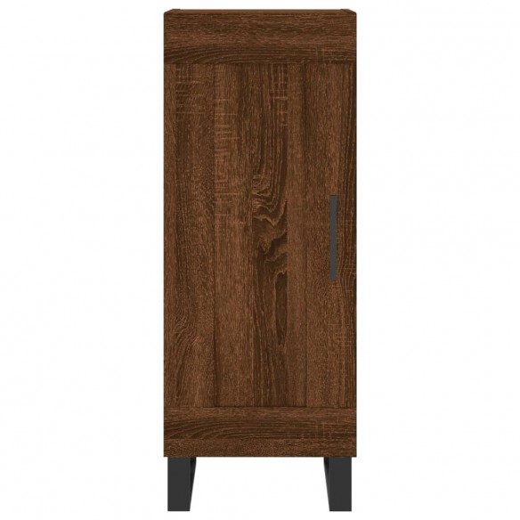 Buffet haut Chêne marron 34,5x34x180 cm Bois d'ingénierie