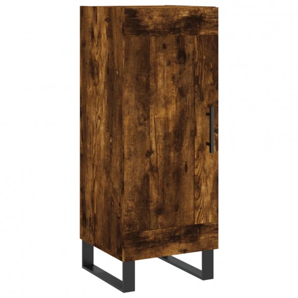 Buffet haut Chêne fumé 34,5x34x180 cm Bois d'ingénierie