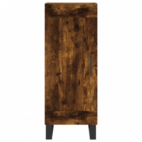 Buffet haut Chêne fumé 34,5x34x180 cm Bois d'ingénierie