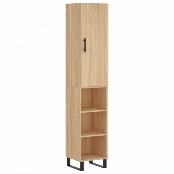 Buffet haut Chêne sonoma 34,5x34x180 cm Bois d'ingénierie