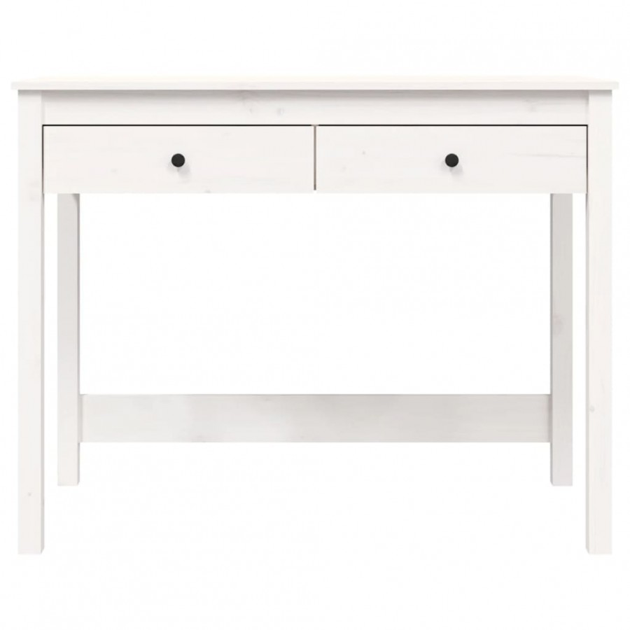 Bureau avec tiroirs Blanc 100x50x78 cm Bois massif de pin