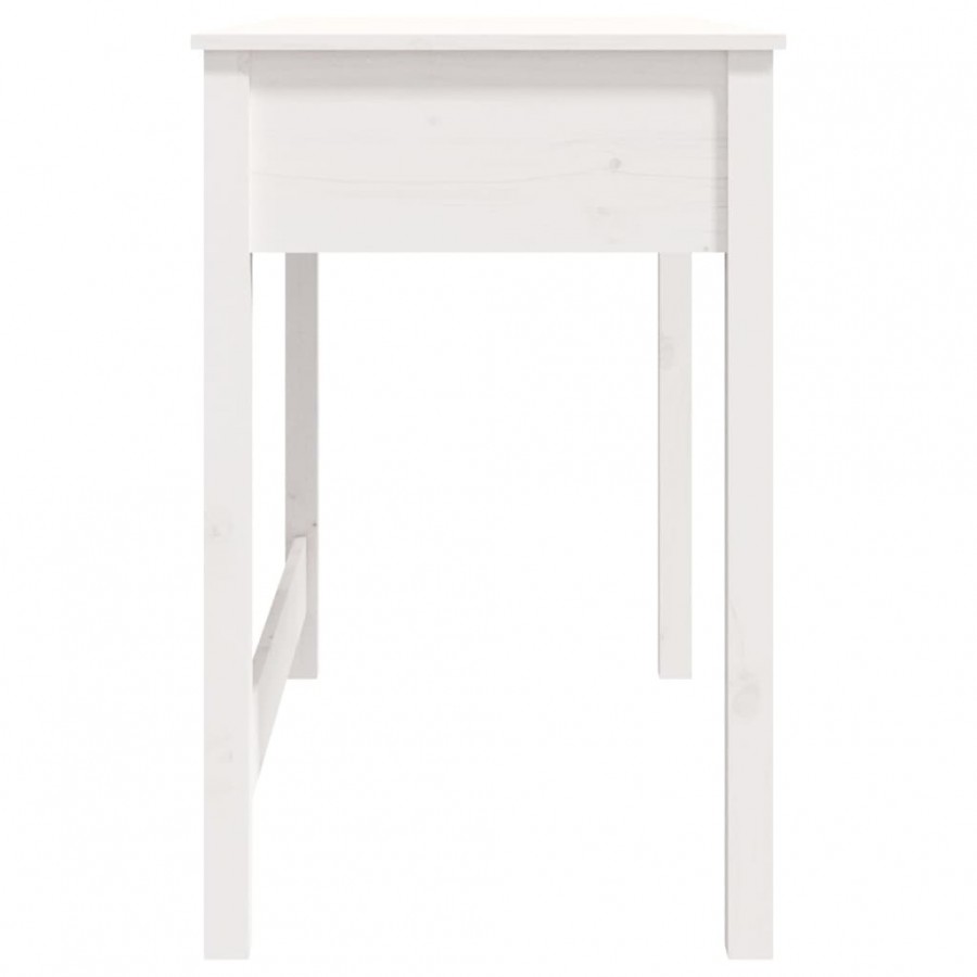 Bureau avec tiroirs Blanc 100x50x78 cm Bois massif de pin