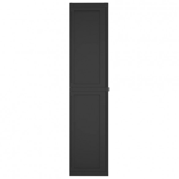 Armoire de rangement d'extérieur noir 97x37x165 cm PP