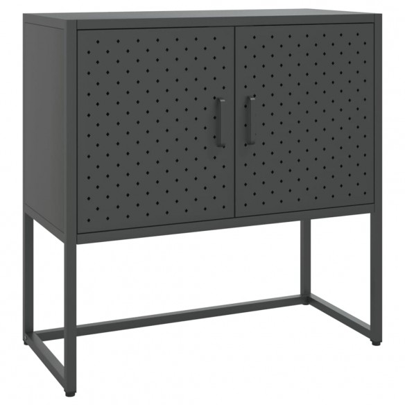 Buffet Anthracite 75x35x75 cm Acier