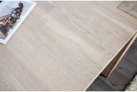 Table à manger 200x75 cm rectangulaire en bois massif chêne blanc