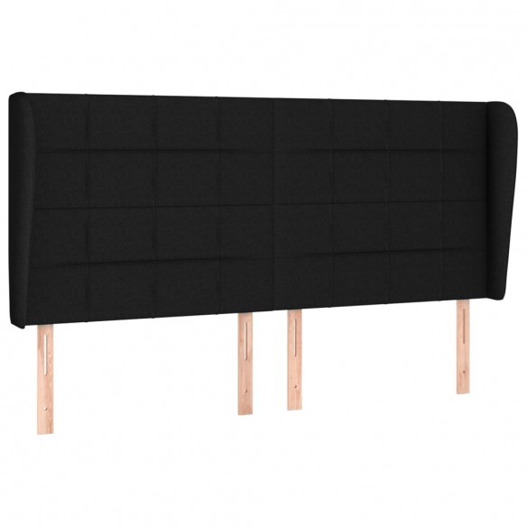 Cadre de lit avec matelas Noir 160x200 cm Tissu