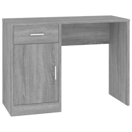 Bureau avec tiroir et armoire Sonoma gris 100x40x73 cm 2