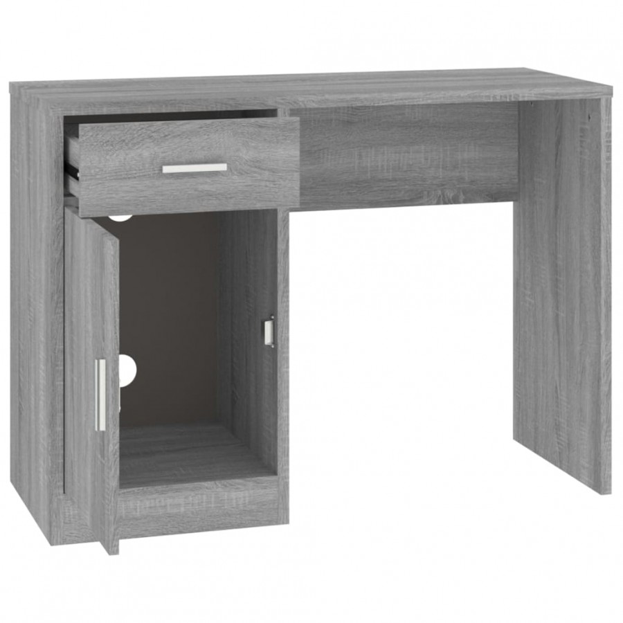 Bureau avec tiroir et armoire Sonoma gris 100x40x73 cm