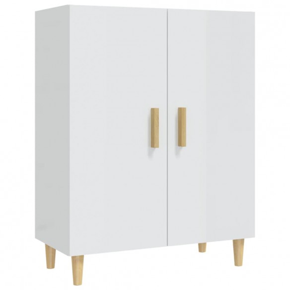 Buffet Blanc brillant 70x34x90 cm Bois d'ingénierie