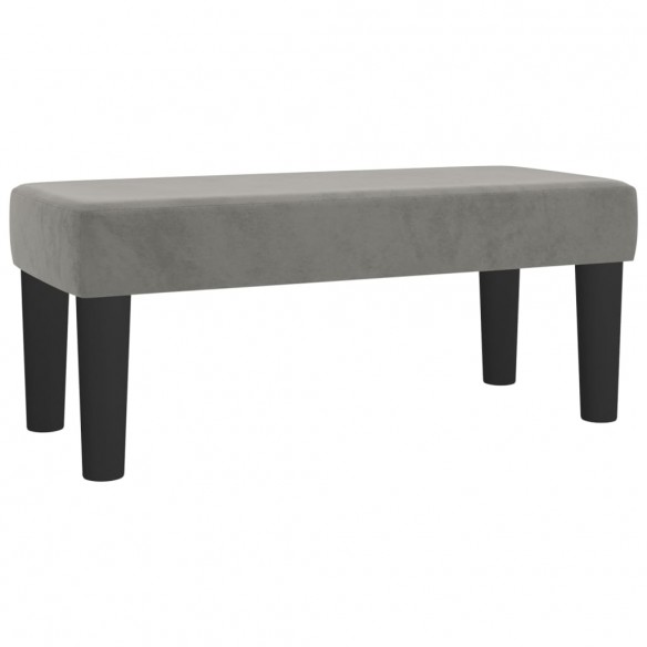 Banc Gris clair 70x30x30 cm Velours