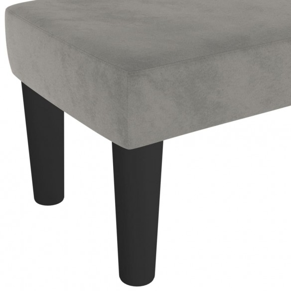 Banc Gris clair 70x30x30 cm Velours