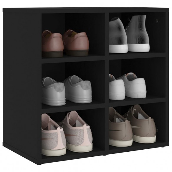 Armoire à chaussures noir 52,5x30x50 cm