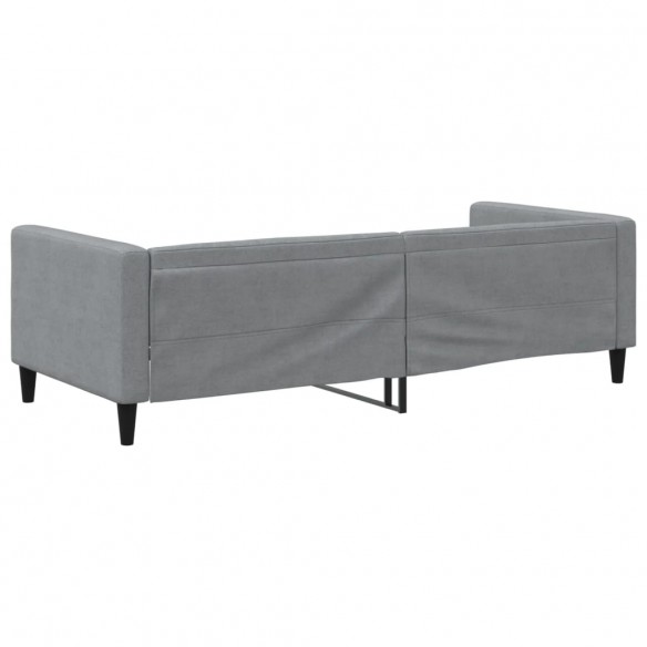 Lit de repos gris clair 90x200 cm Tissu