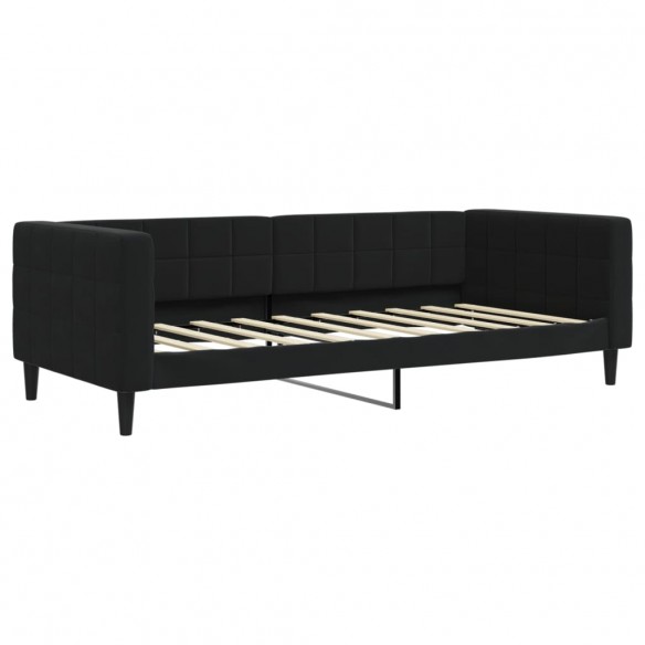 Lit de repos noir 90x190 cm velours