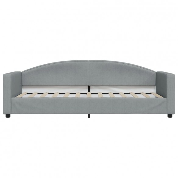 Lit de jour avec matelas gris clair 80x200 cm tissu