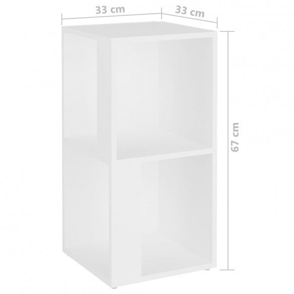 Armoire d'angle Blanc 33x33x67 cm Aggloméré