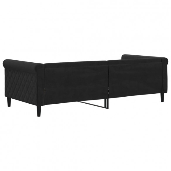 Lit de repos noir 90x200 cm velours