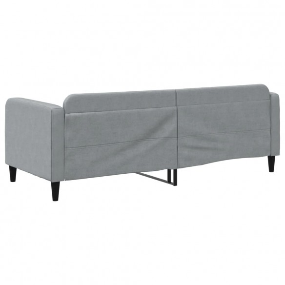 Lit de repos gris clair 80x200 cm tissu