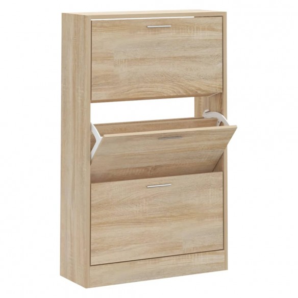 Armoire à chaussures Chêne sonoma 63x24x103cm Bois d'ingénierie