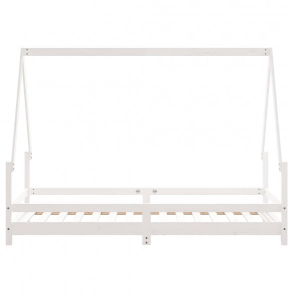 Cadre de lit pour enfants blanc 90x190 cm bois de pin massif