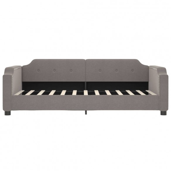 Lit de jour avec matelas taupe 80x200 cm tissu