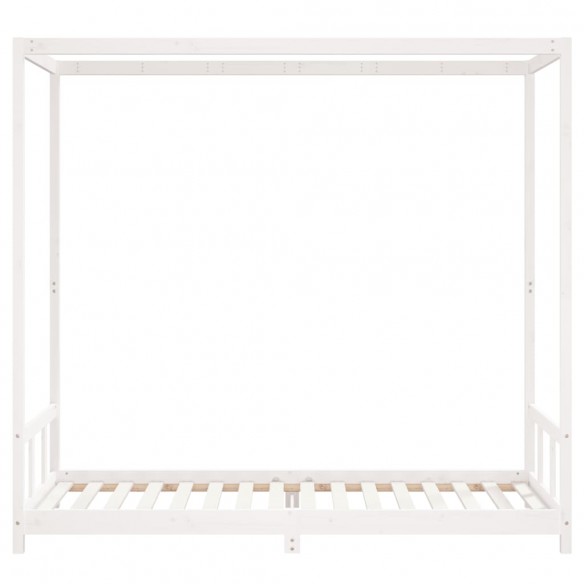 Cadre de lit pour enfants blanc 90x200 cm bois de pin massif