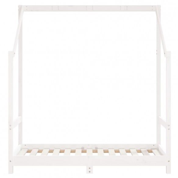 Cadre de lit pour enfant blanc 2x(70x140) cm bois de pin massif