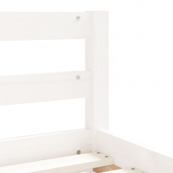 Cadre de lit pour enfant tiroirs blanc 80x160cm bois pin massif