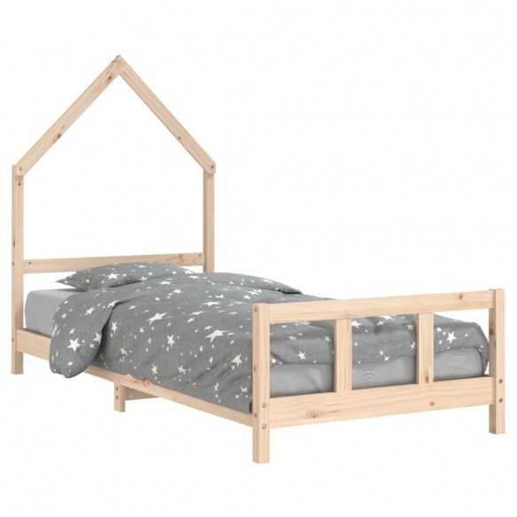 Cadre de lit pour enfant 90x190 cm Bois de pin massif