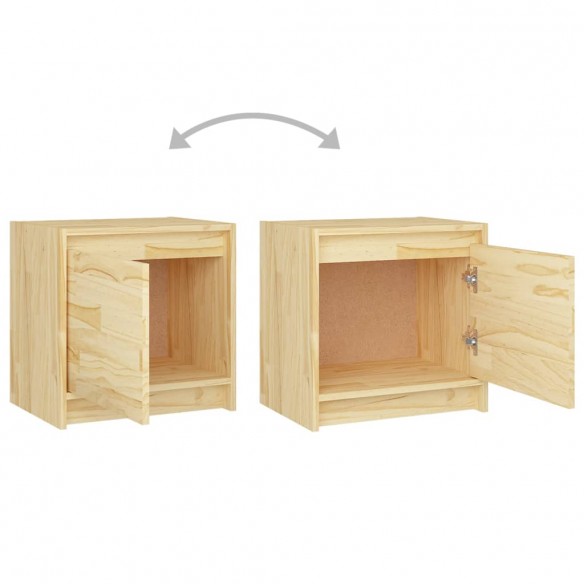 Tables de chevet 2 pcs 40x30,5x40 cm bois de pin massif