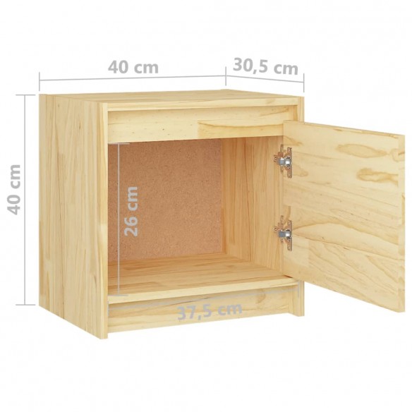 Tables de chevet 2 pcs 40x30,5x40 cm bois de pin massif