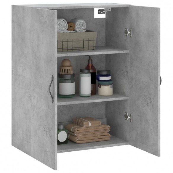 Armoire murale gris béton 69,5x34x90 cm bois d'ingénierie