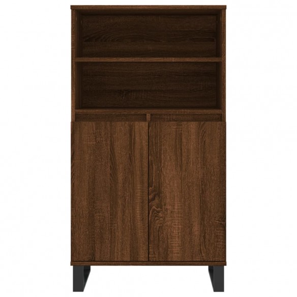 Buffet haut Chêne marron 60x36x110 cm Bois d'ingénierie