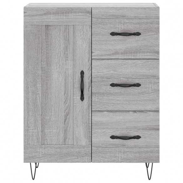 Buffet haut Sonoma gris 69,5x34x180 cm Bois d'ingénierie