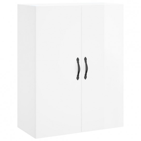 Armoire murale blanc brillant 69,5x34x90 cm bois d'ingénierie