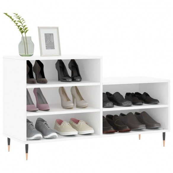 Armoire à chaussures Blanc 102x36x60 cm Bois d'ingénierie