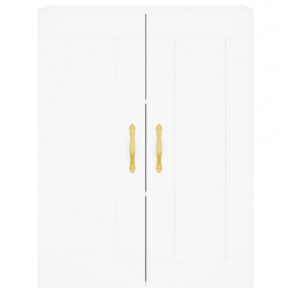 Armoires murales 2 pcs blanc bois d'ingénierie