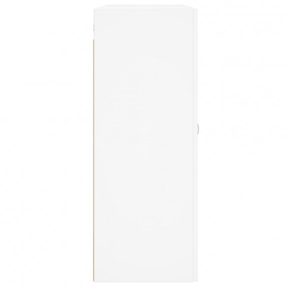 Armoires murales 2 pcs blanc bois d'ingénierie