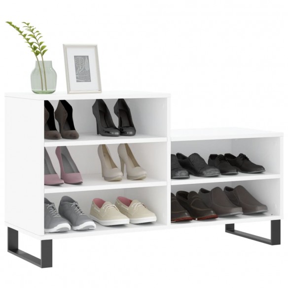 Armoire à chaussures Blanc 102x36x60 cm Bois d'ingénierie