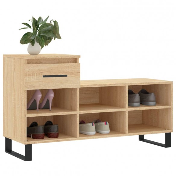 Armoire à chaussures Chêne sonoma 102x36x60cm Bois d'ingénierie