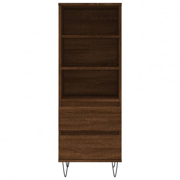 Buffet haut Chêne marron 40x36x110 cm Bois d'ingénierie