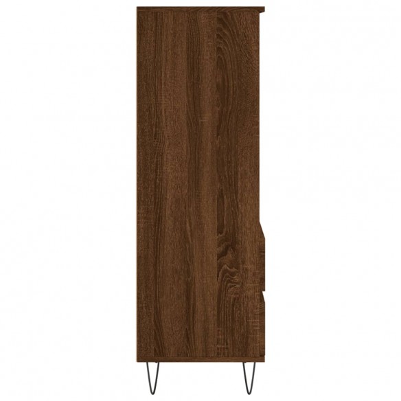 Buffet haut Chêne marron 40x36x110 cm Bois d'ingénierie