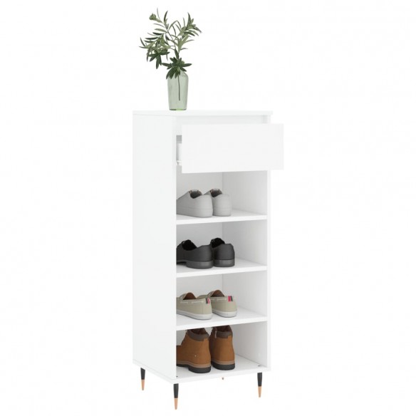 Armoire à chaussures Blanc 40x36x105 cm Bois d'ingénierie