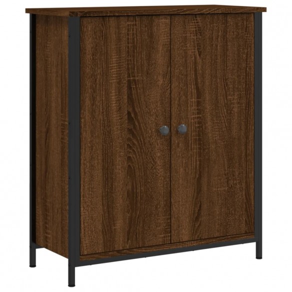 Buffet chêne marron 70x30x80 cm bois d'ingénierie