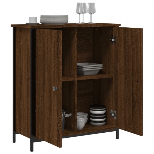 Buffet chêne marron 70x30x80 cm bois d'ingénierie