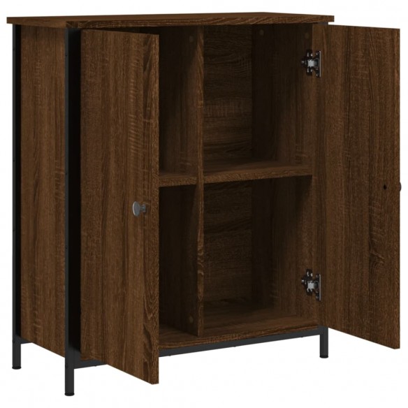 Buffet chêne marron 70x30x80 cm bois d'ingénierie